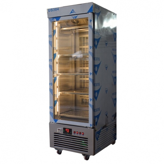 Nhà trực tiếp duy nhất cửa thép không gỉ 304 khô tuổi thịt bò hiển thị nội các 