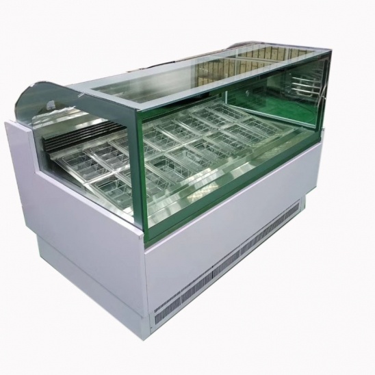 Dọc nhiệt độ thấp trắng, thép không gỉ kem hiển thị nội các 