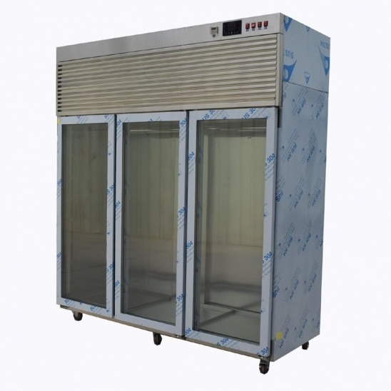 Nhà trực tiếp 304 thép không gỉ cửa kính khô tuổi thịt bò hiển thị nội các 