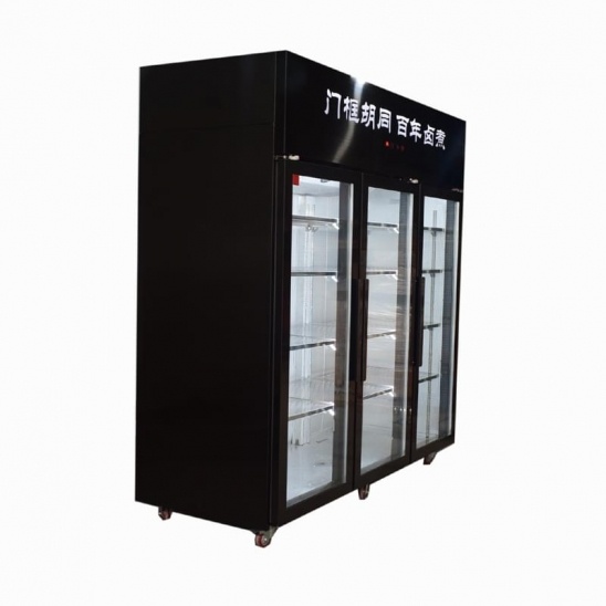 Tùy chỉnh 3 cửa thép không gỉ bảo quản thực phẩm hiển thị bếp tủ lạnh 