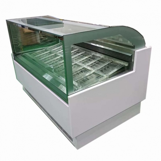 Dọc nhiệt độ thấp trắng, thép không gỉ kem hiển thị nội các 