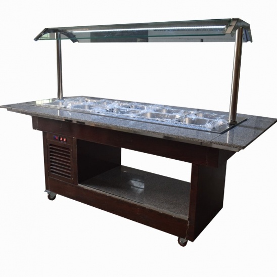 Nhà trực tiếp đơn Giản thép không gỉ buffet lạnh bàn 