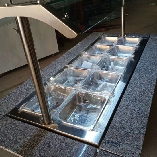 Nhà trực tiếp đơn Giản thép không gỉ buffet lạnh bàn 
