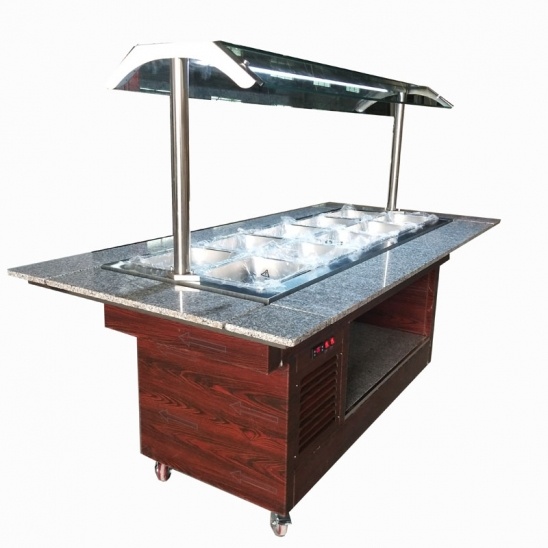 Nhà trực tiếp đơn Giản thép không gỉ buffet lạnh bàn 