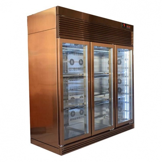 Ba ly cửa thép không gỉ 304 Gió Ngỗng hiển thị tủ lạnh 