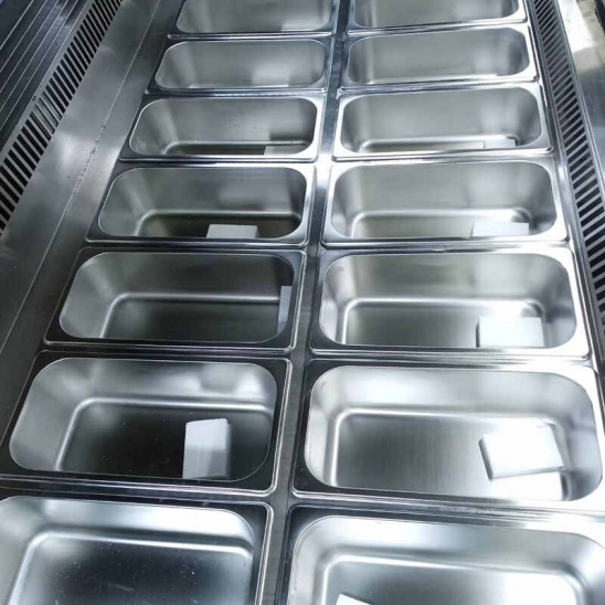 Tùy lật trắng, thép không gỉ 24 khay kem nội các 