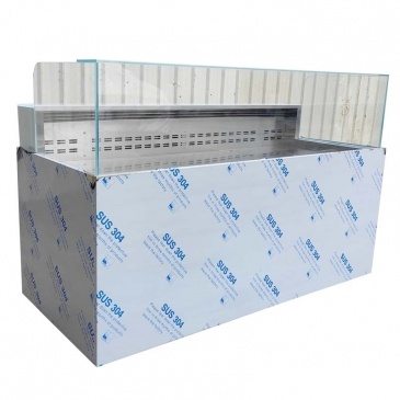 tủ đông hiển thị mở bằng thép không gỉ