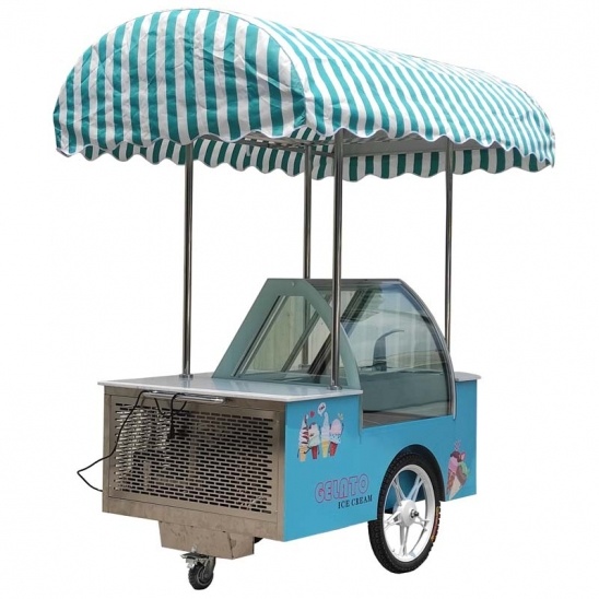 di động tùy chỉnh gelato kem trưng bày đẩy xe đông lạnh 