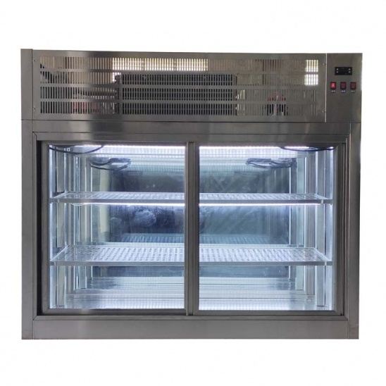 tùy chỉnh máy tính để bàn nhỏ bốn mặt kính hiển thị lẩu cay tủ đông 