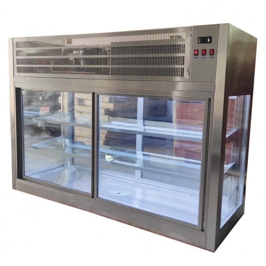 tùy chỉnh máy tính để bàn nhỏ bốn mặt kính hiển thị lẩu cay tủ đông 