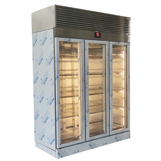 tùy chỉnh 304 tủ trưng bày ba cánh kính bằng thép không gỉ 